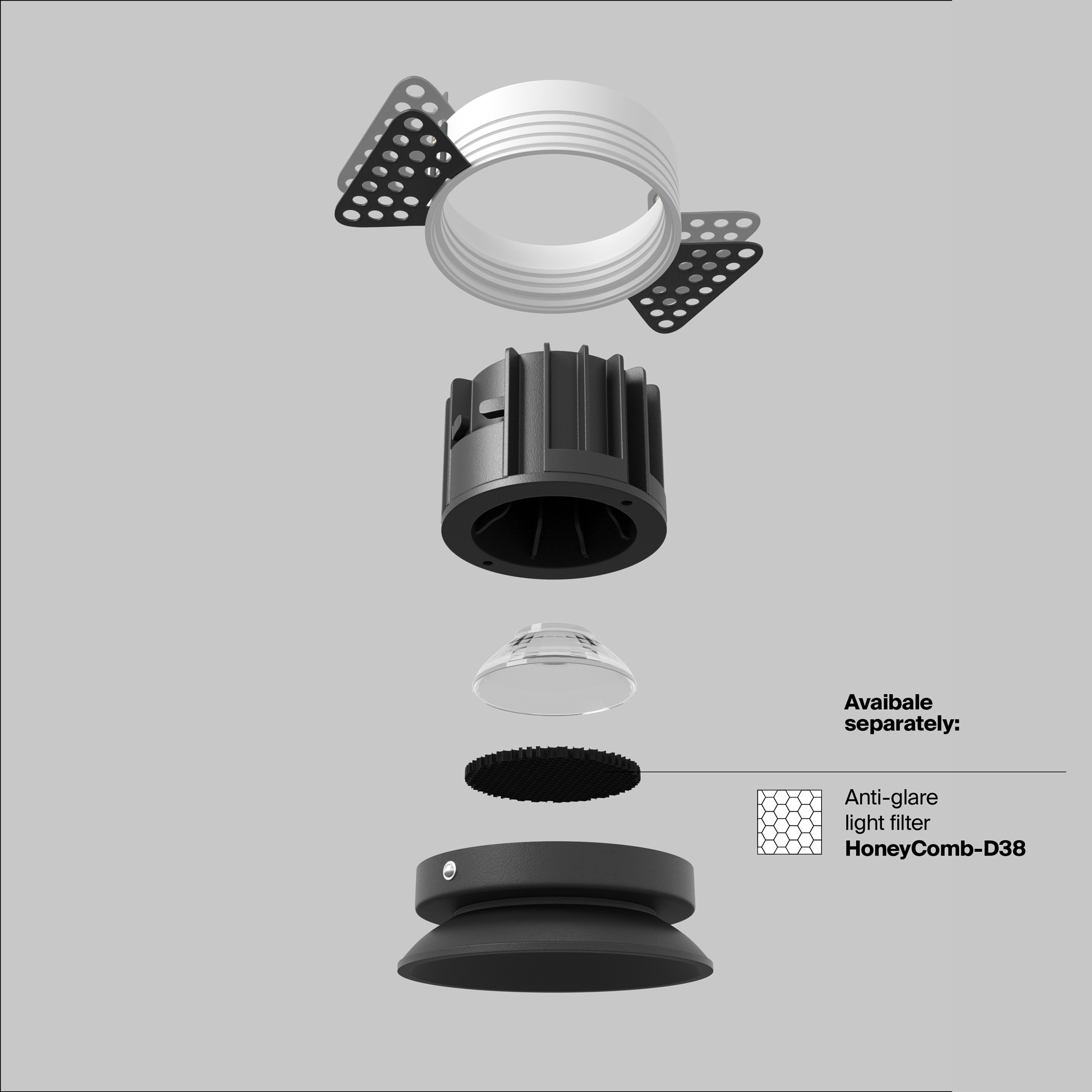 Дополнительная картинка Встраиваемый светильник Technical DL058-12W4K-TRS-B