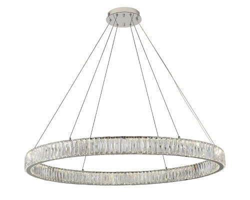 newport 8240 8240/100 chrome , подвесной светильник, chrome сlear crystal d100*h7,6/500 cm led 60w 3100k, доставка по Казахстану 