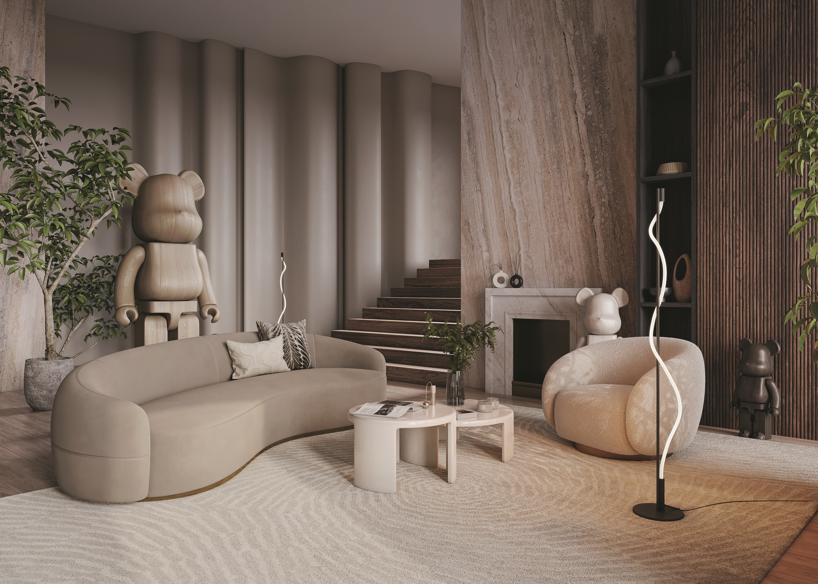 Дополнительная картинка Напольный светильник (торшер) Maytoni MOD166FL-L15B3K