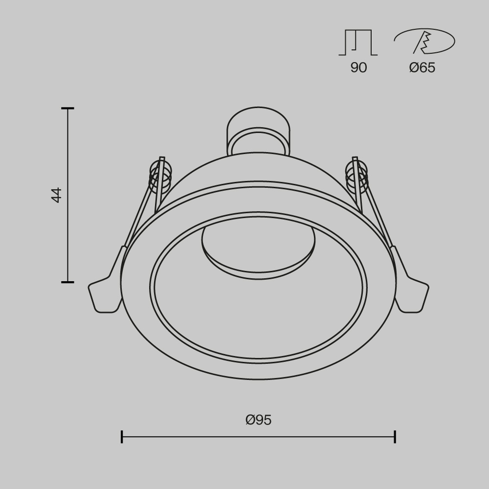 Картинка Встраиваемый светильник Technical DL126-GU10-WB