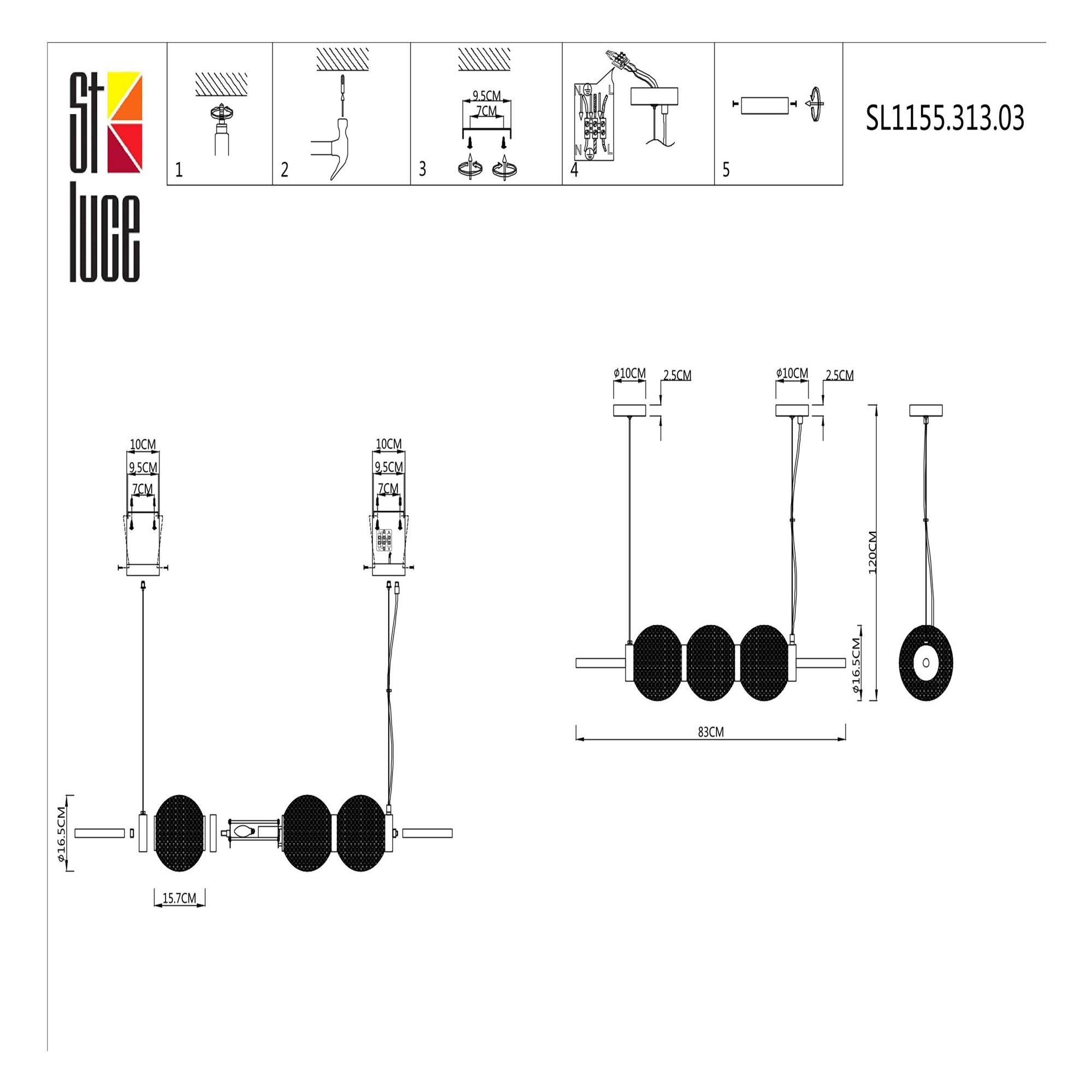 Картинка Подвесной светильник ST Luce Marena SL1155.313.03
