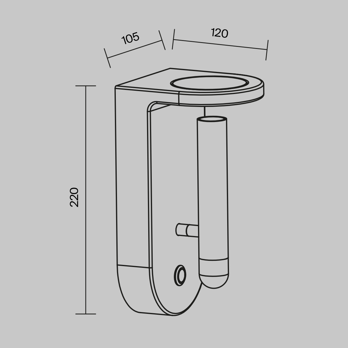 Дополнительная картинка Настенный светильник (бра) Technical C034WL-L5W3K