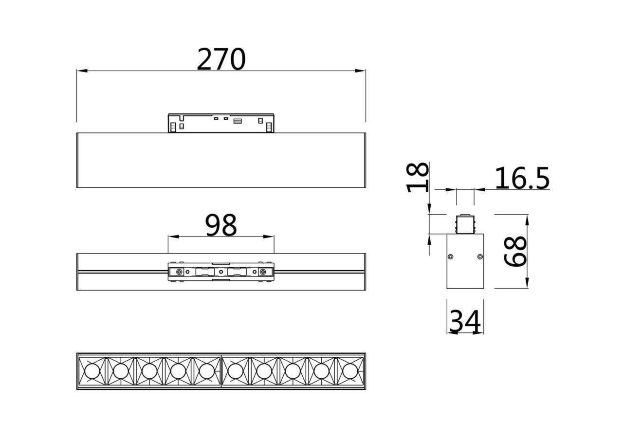 Дополнительная картинка Трековый светильник Technical TR014-2-20W4K-W