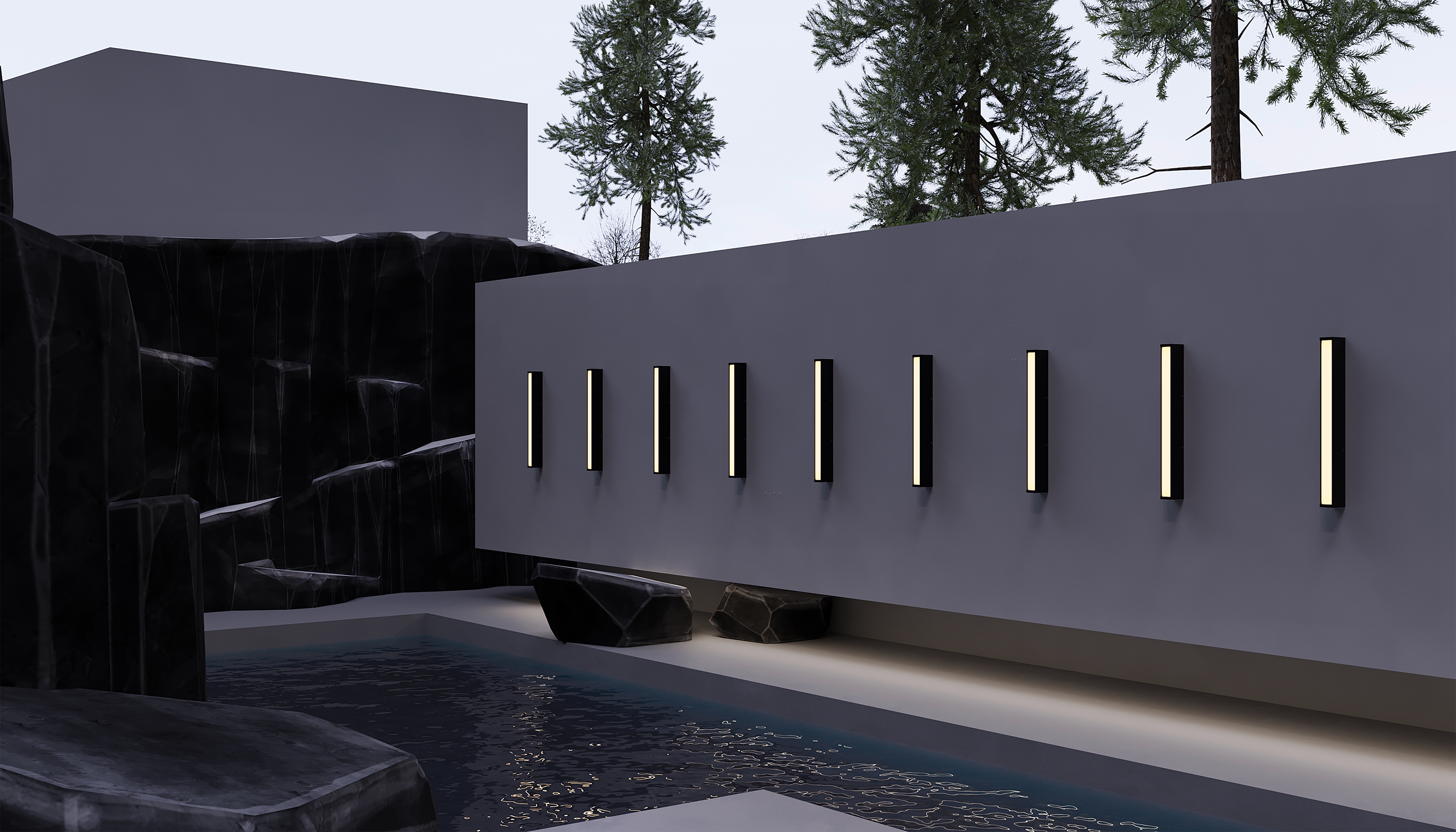 Дополнительная картинка Настенный светильник (бра) Outdoor O571WL-L20B3K