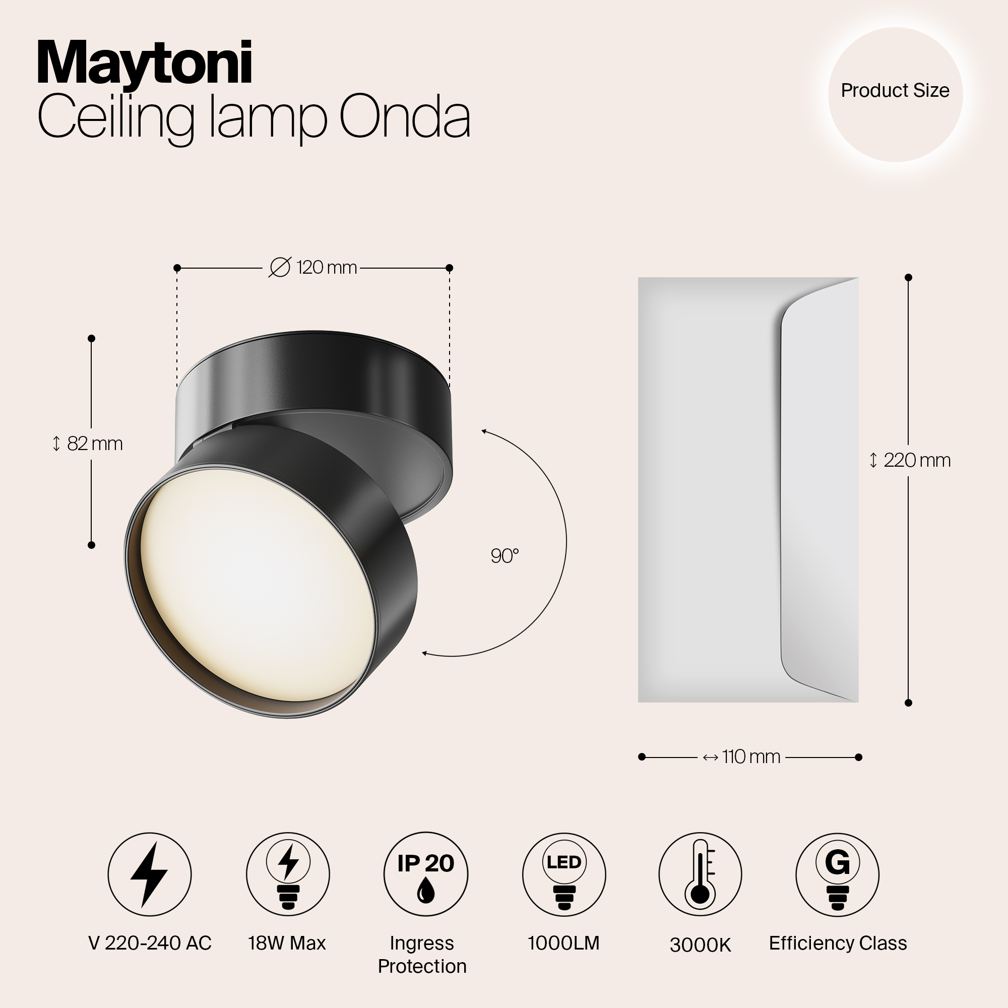 Дополнительная картинка Спот Maytoni Onda C024CL-L18B
