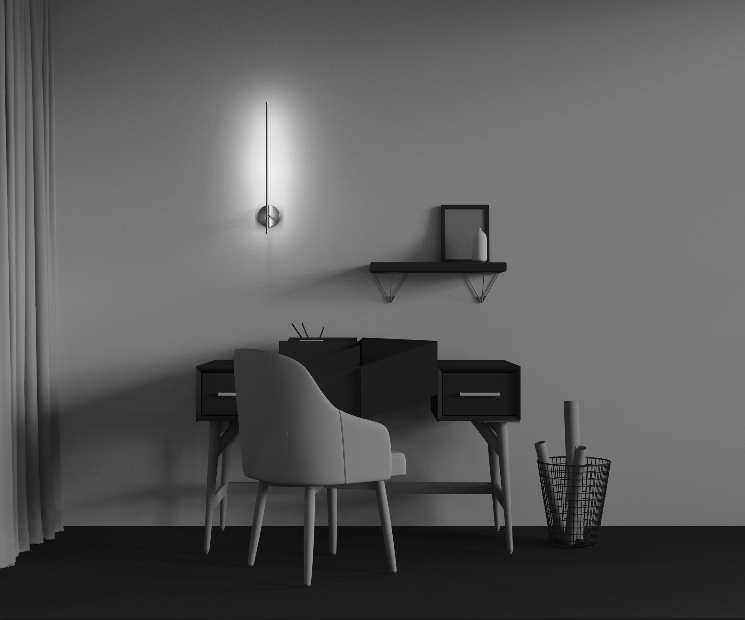 Дополнительная картинка Настенный светильник (бра) Technical C085WL-L7BS2.7K