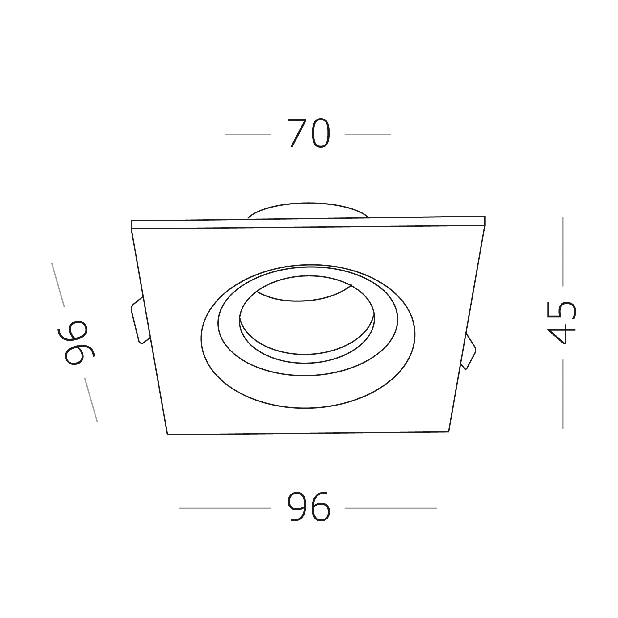 Картинка ST255.418.01 Светильник встраиваемый. Без ламп