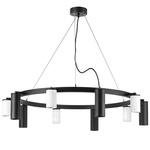 люстры lr020365875 подвесной светильник rullo 10х50w gu10 черный/белый (571020+214436-5+214487-5), доставка по Казахстану 