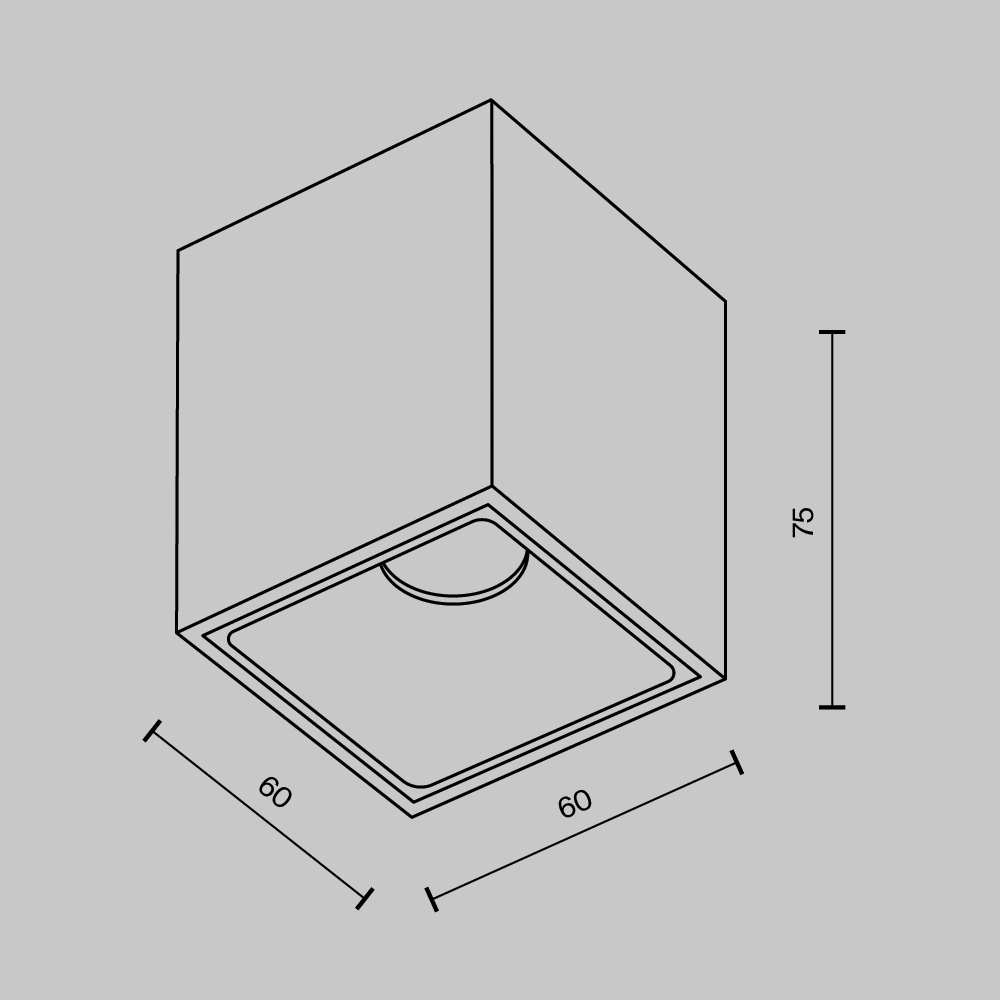 Картинка Потолочный светильник Technical C065CL-8W2.7K-SQ-B
