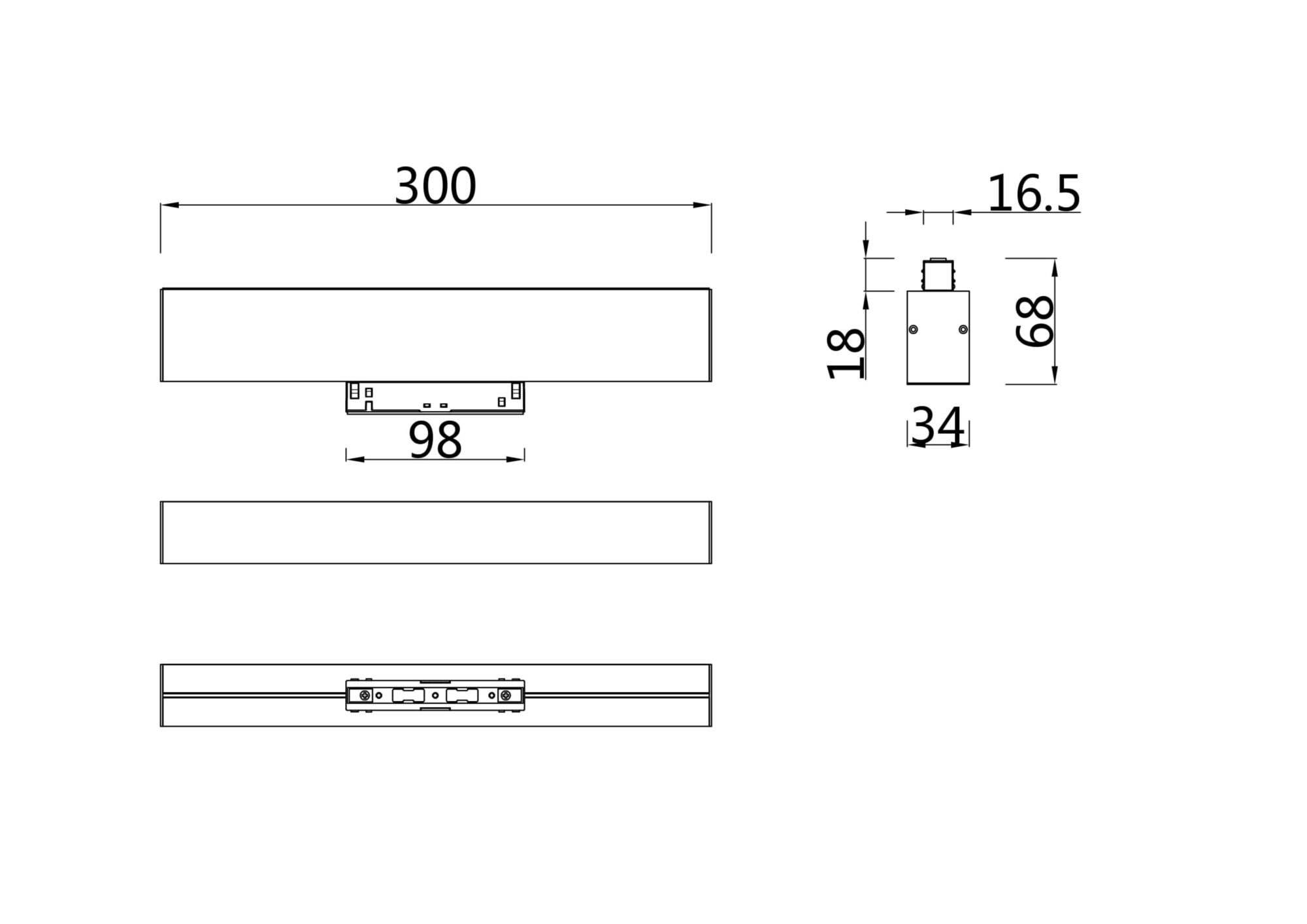 Дополнительная картинка Трековый светильник Technical TR012-2-12W4K-W
