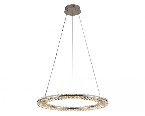 newport 8240 8241/600 chrome , подвесной светильник, chrome сlear crystal d60*h3,3/250 см led strip 45w 3100k 4950lm, доставка по Казахстану 