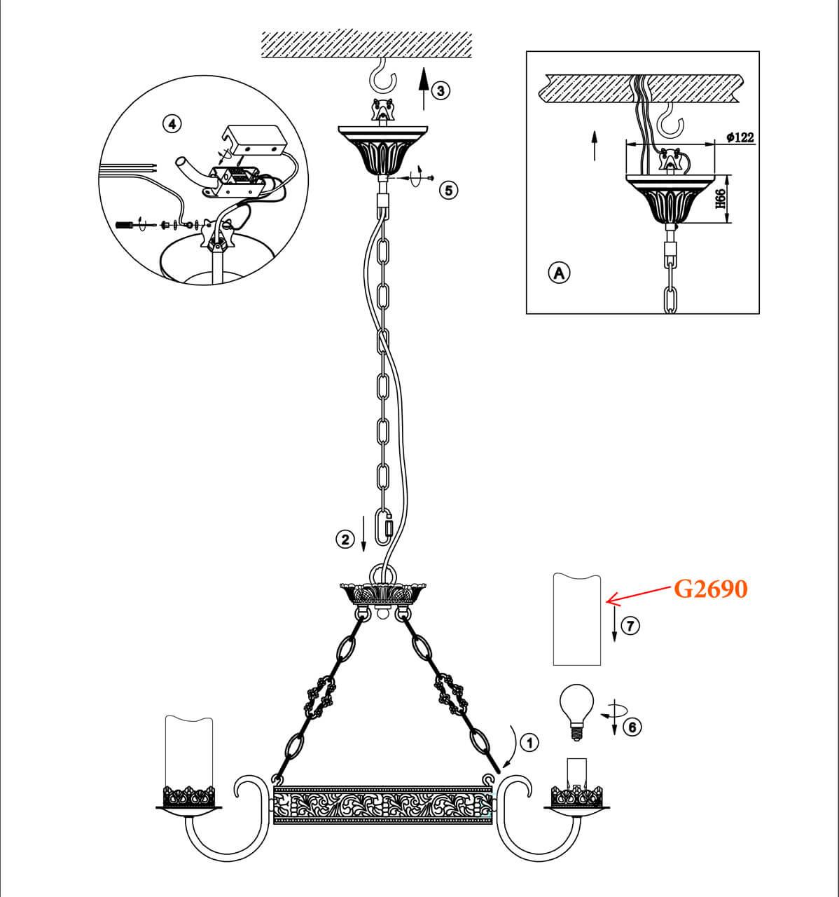 Картинка Подвесная люстра Odeon Light Mela 2690/6
