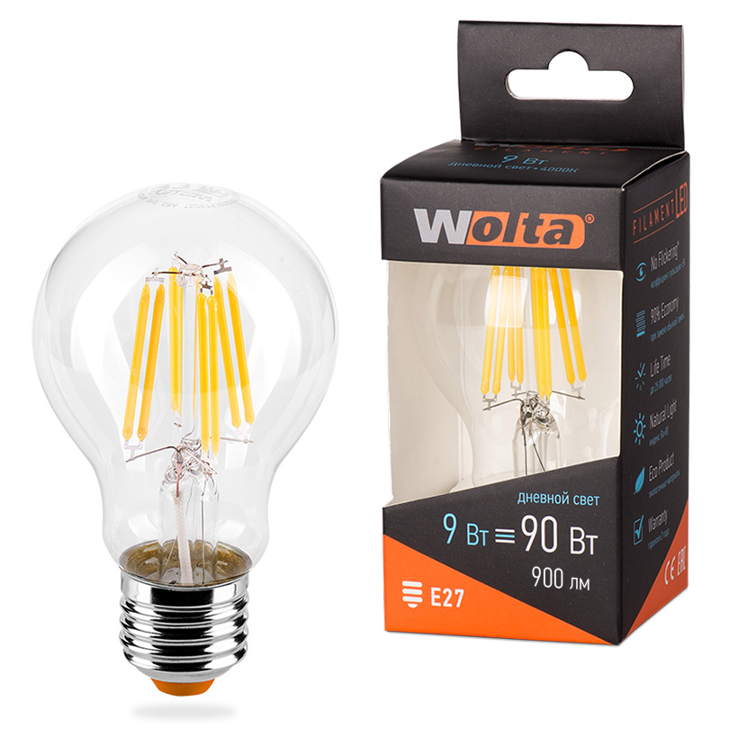 Лампа LED WOLTA FILAMENT 25S60BLFT9E27