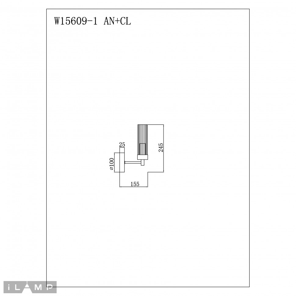 Картинка Бра iLamp Evolution W15609-1 AN+CL