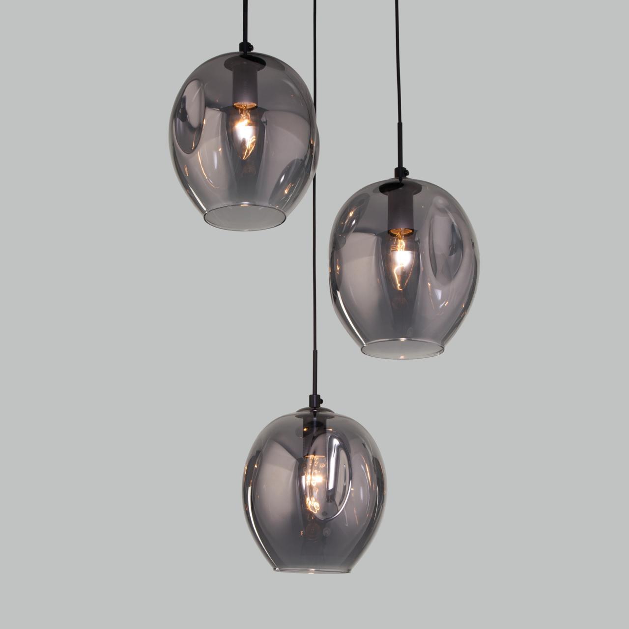 Картинка Подвесной светильник со стеклянными плафонами 50195/3 черный жемчуг