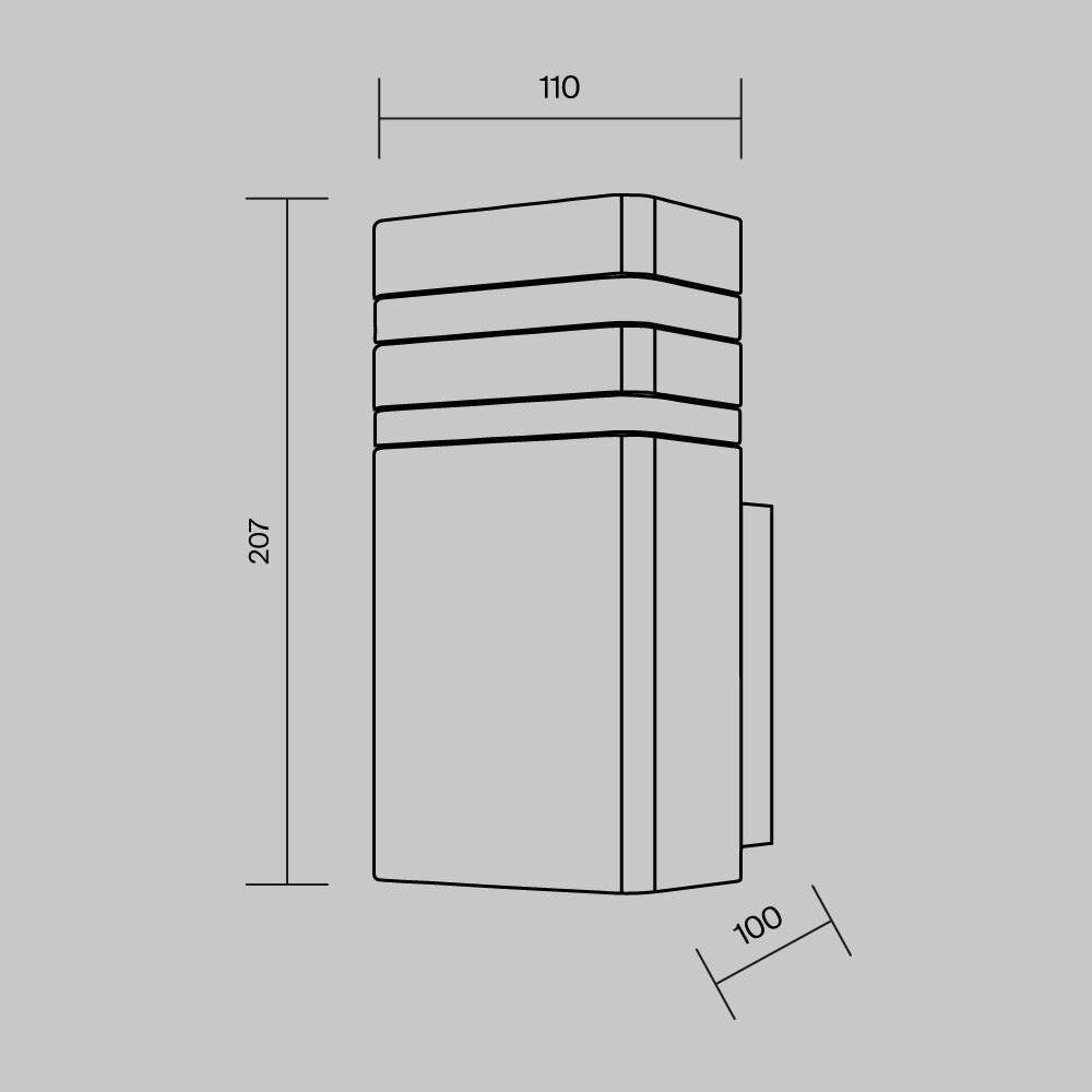 Дополнительная картинка Уличный настенный светильник Maytoni Unter den Linden O578WL-01B