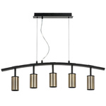 lr735315 люстра rullo 5х50w gu10 черный - бронза  571735 - 214431-5, доставка по Казахстану 