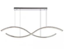 newport 8240 8242/160 chrome , подвесной светильник, chrome сlear crystal l160*16*h20.5/250 cm led strip 80w 3100k  8800 lm, доставка по Казахстану 