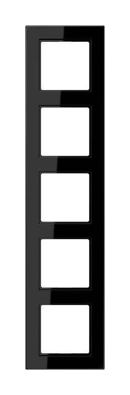 Картинка Рамка для вертикальной и горизонтальной установки  5 постов  термопласт  черный  A550