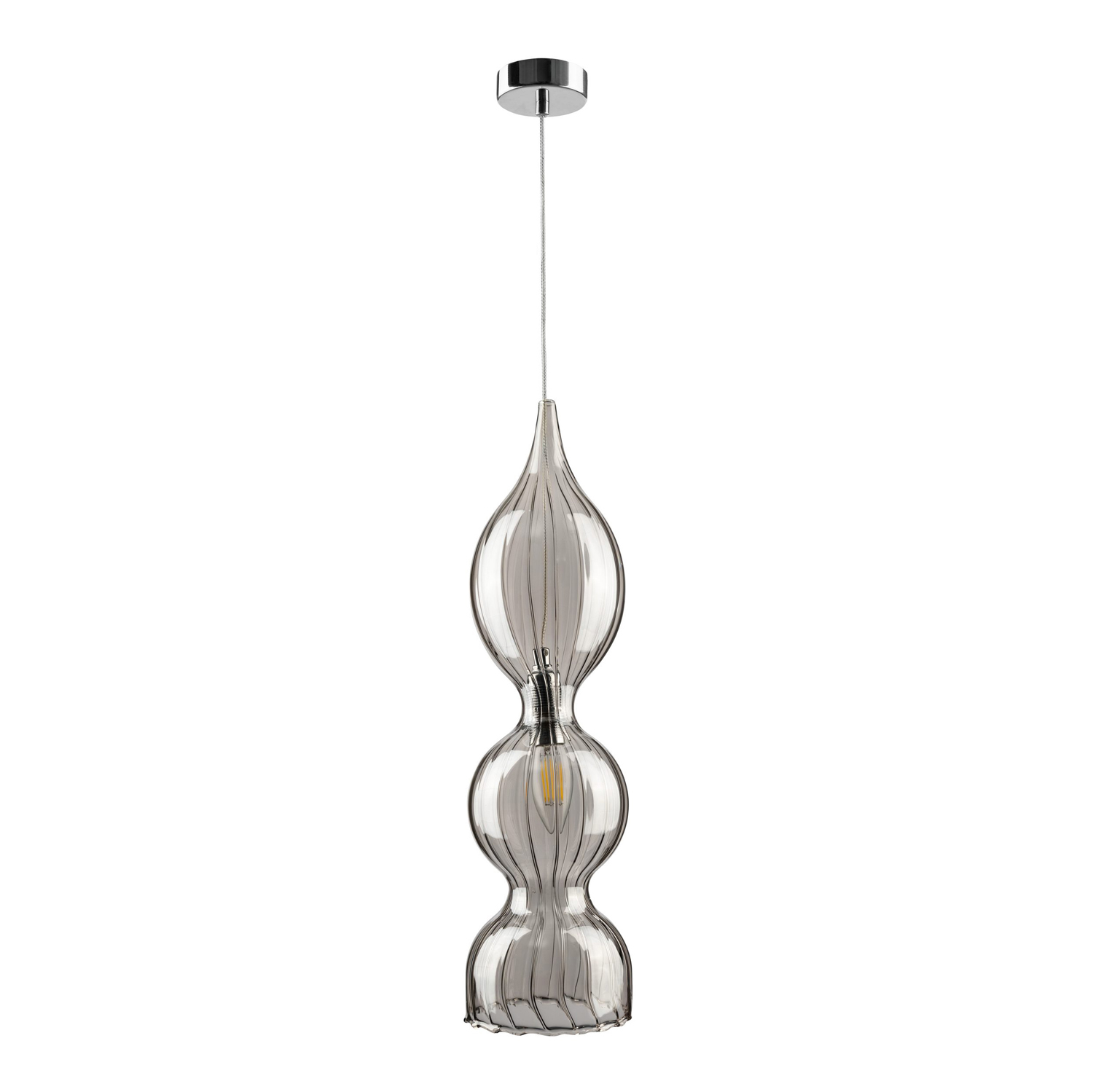 Картинка Светильник подвесной Crystal Lux IRIS SP1 B SMOKE Crystal Lux 2074/201