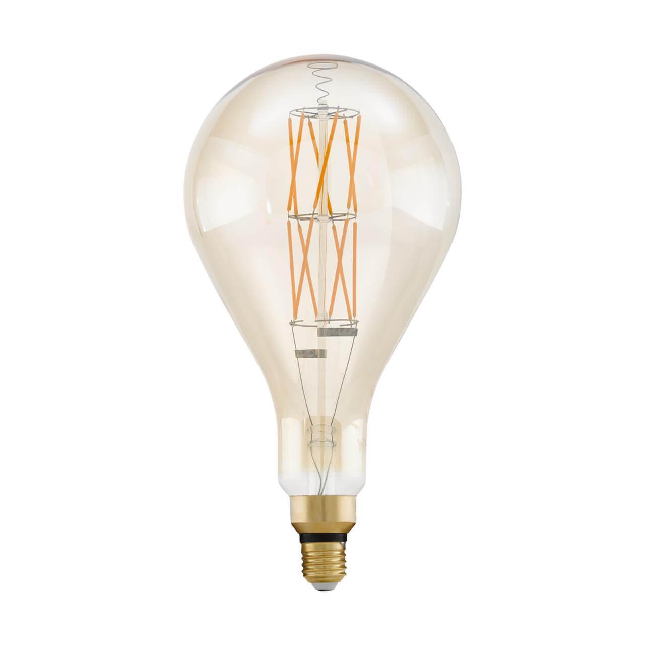 Дополнительная картинка Лампа светодиодная филаментная диммируемая Eglo E27 8W 2100К янтарь 11686