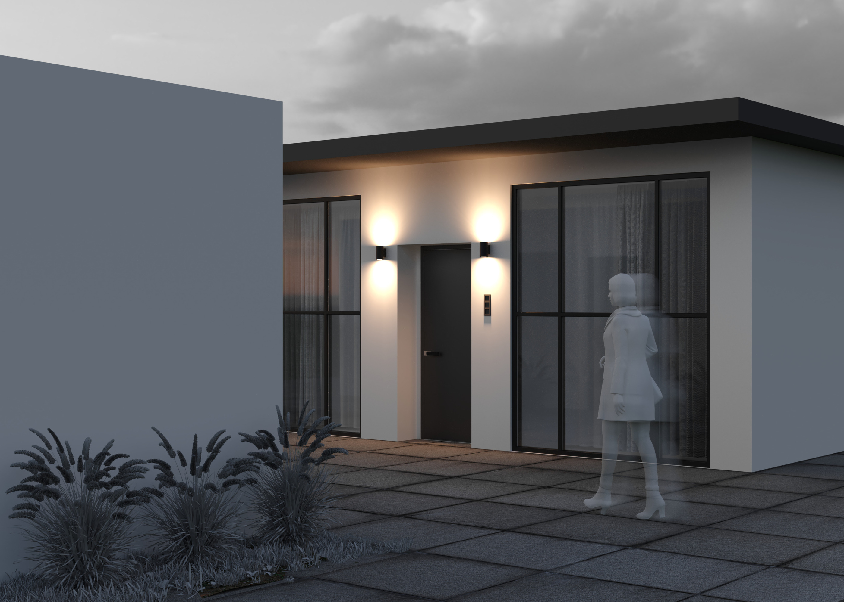 Дополнительная картинка Настенный светильник (бра) Outdoor O303WL-L10GF3K