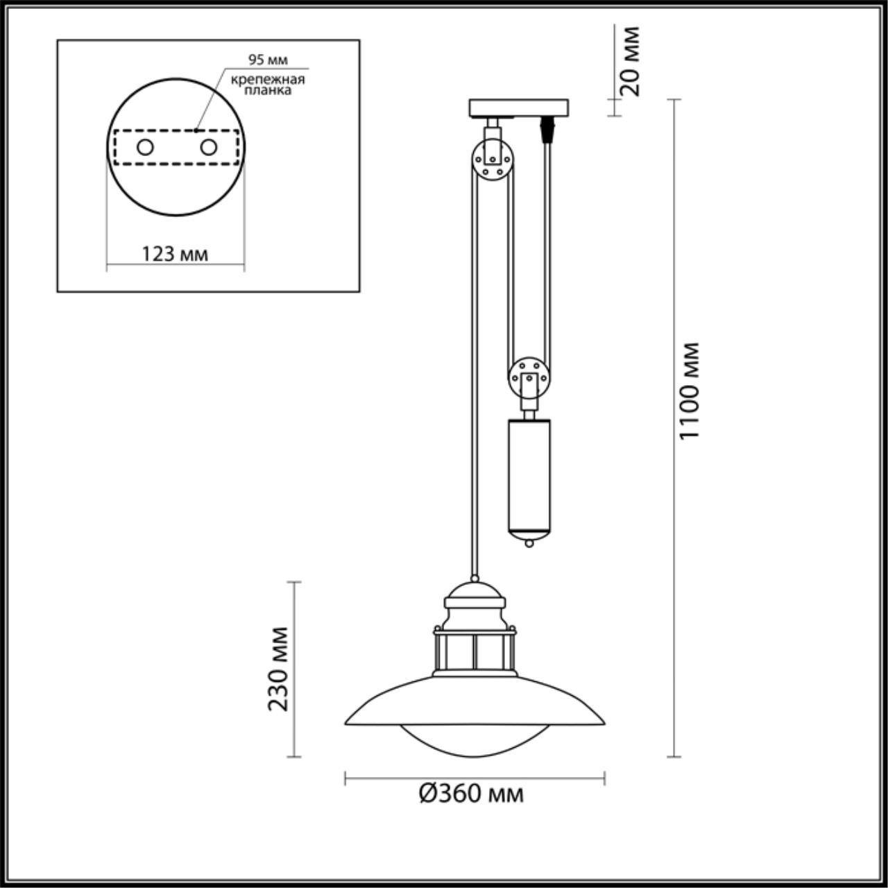 Картинка Уличный подвесной светильник Odeon Light Nature Dante 4164/1A