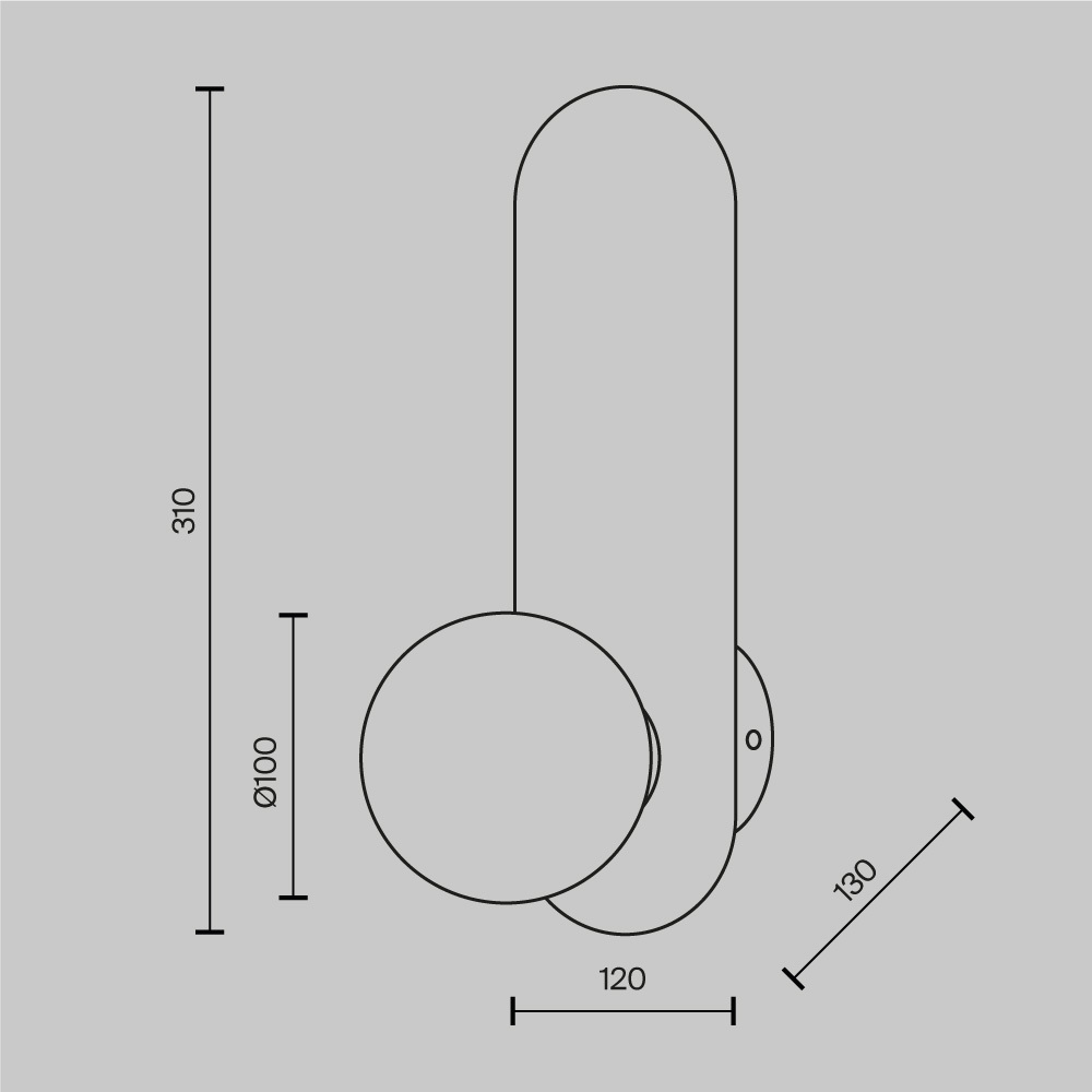 Дополнительная картинка Настенный светильник (бра) Maytoni MOD419WL-01B