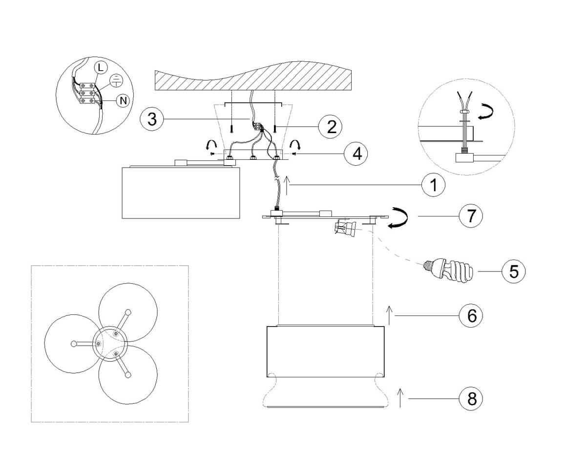Картинка Потолочный светильник Favourite Cerchi 1514-6C