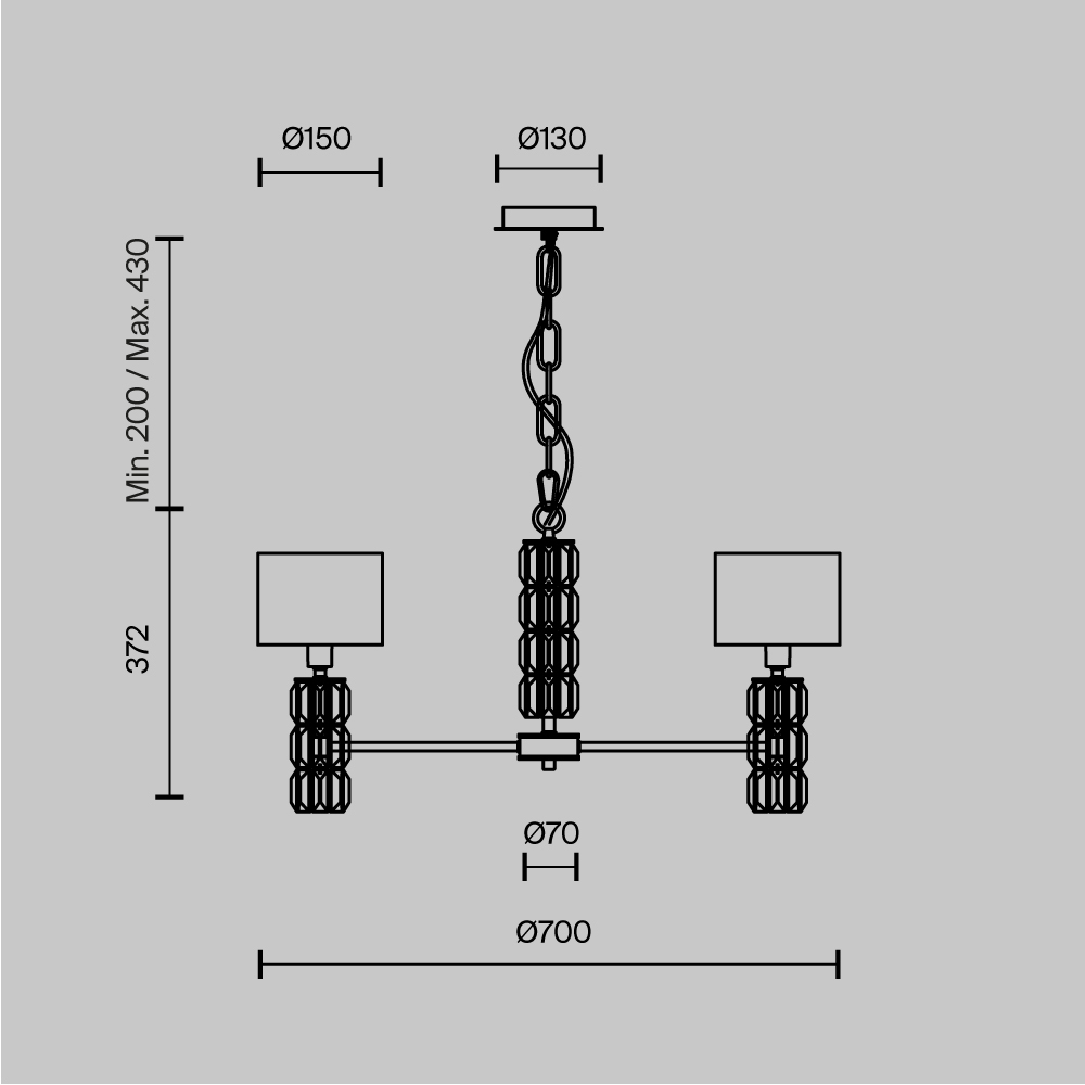 Дополнительная картинка Подвесная люстра Maytoni Talento DIA008PL-05CH
