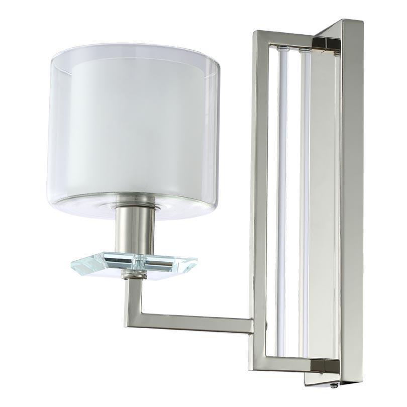 Бра Crystal Lux NICOLAS AP1 NICKEL/WHITE Crystal Lux 3400/401
