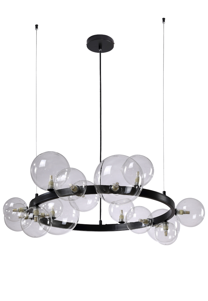 люстры люстра crystal lux agata sp15 v2 black/transparente crystal lux 0032/315, доставка по Казахстану 