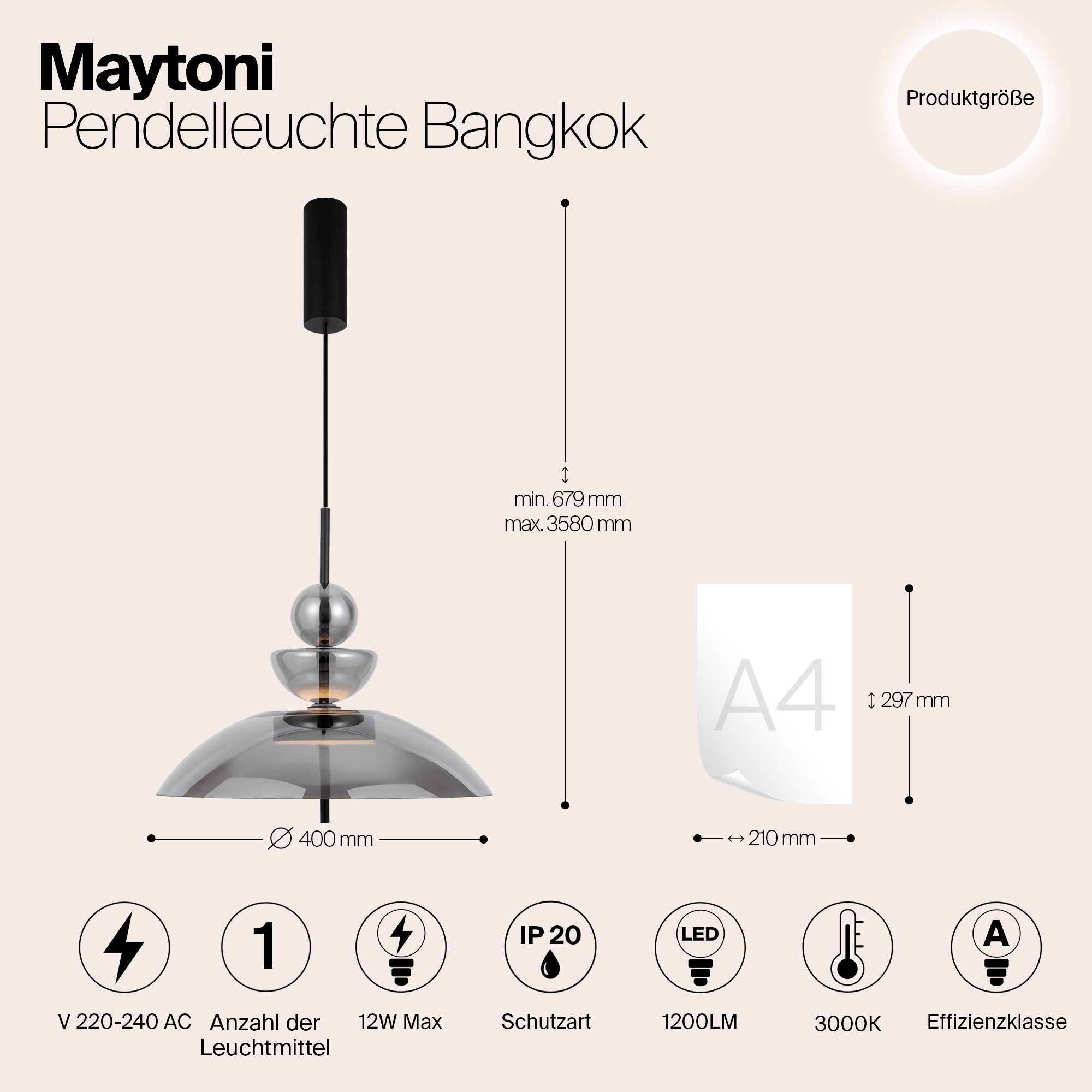 Картинка Подвесной светильник Maytoni MOD185PL-L6B3K6