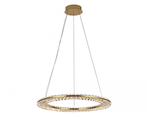 newport 8240 8241/600 gold new , подвесной светильник, gold сlear crystal d60*h3,3/250 см led strip 45w 3100k 4950lm, доставка по Казахстану 