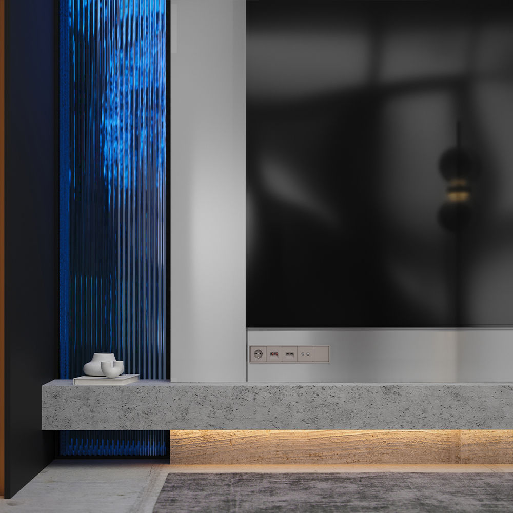 Картинка Заглушка VOLTUM S70 с суппортом, (капучино)