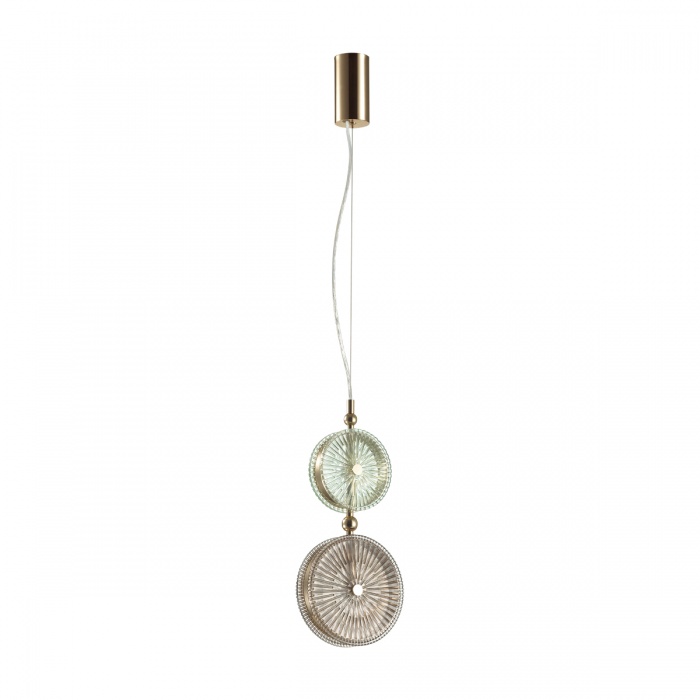 5412/13ld l-vision odl_ex23 8 золотой/зеленый/св.коричневый металл/стекло подвес led 13w 4000k caramella, доставка по Казахстану 