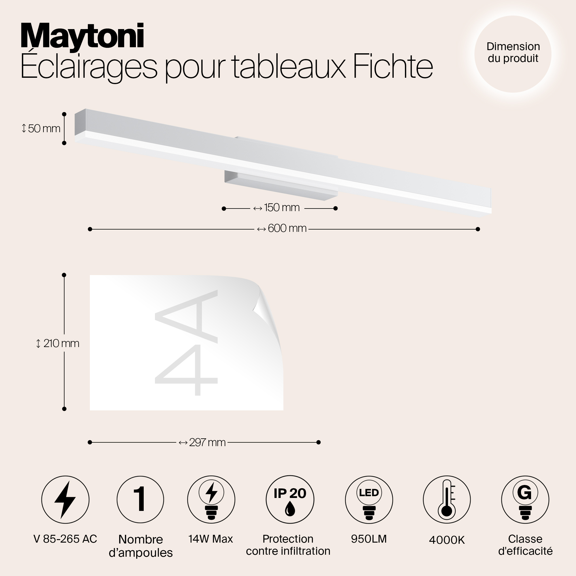 Картинка Подсветка Maytoni MIR012WL-L14W4K