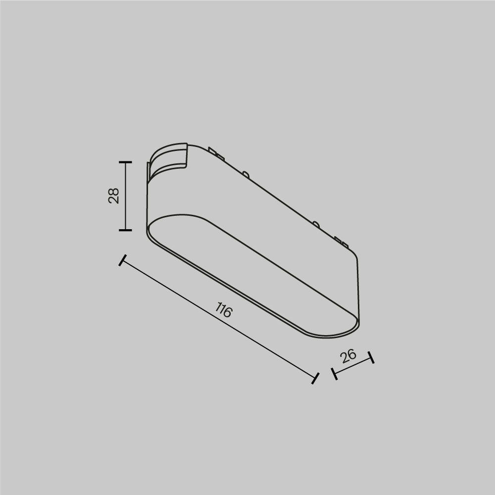 Дополнительная картинка Трековый светильник Technical TR080-1-6W3K-W