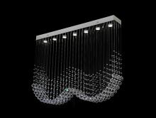 newport 8400 8407/pl chrome , потолочный светильник, chrome clear crystal l120*w20*h90 cm gu10 7*50w, доставка по Казахстану 