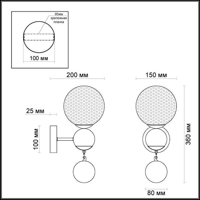 Картинка Бра Odeon Light Jolly 3953/1W