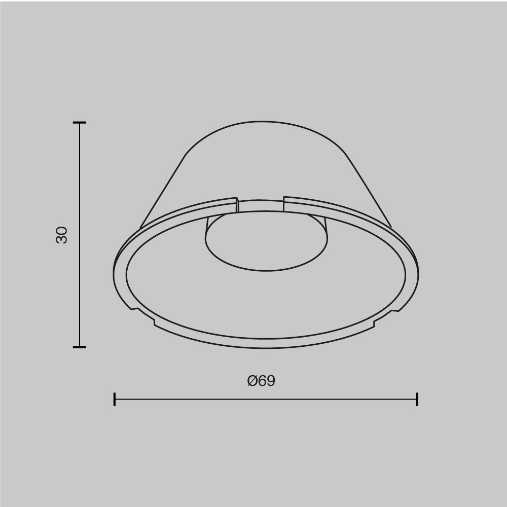 Картинка Комплектующие для светильника Technical LensD69-60