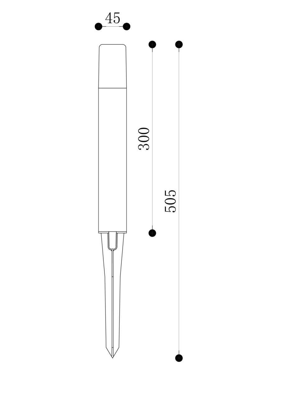 Дополнительная картинка Ландшафтный светильник Outdoor O416FL-L3B3K1