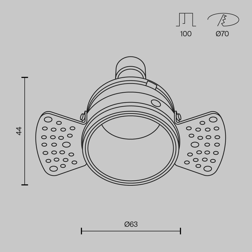 Дополнительная картинка Встраиваемый светильник Maytoni Reif DL048-01W