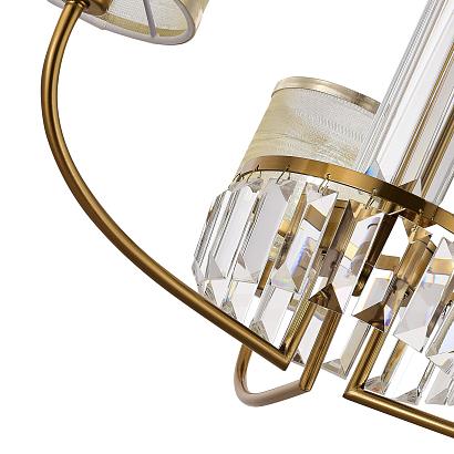 люстры  люстра подвесная латунь/шампань e14 3*40w ellisse, доставка по Казахстану 