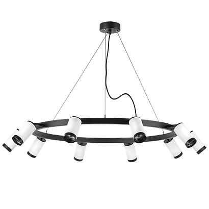 люстры lr02036837 подвесной светильник rullo 10х50w gu10 черный/белый (571020+214436-10+203437-10), доставка по Казахстану 