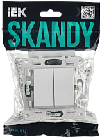 SKANDY Выключ. 2-кл. 10А SK-V04W арк. бел. IEK 