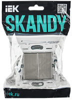 SKANDY Выключ. 2-кл. 10А SK-V04N никель IEK 