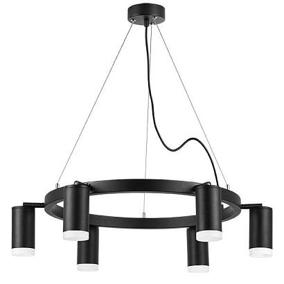 люстры lr0163760 подвесной светильник rullo 6х50w gu10 черный (571016+214437-6+202430-6), доставка по Казахстану 