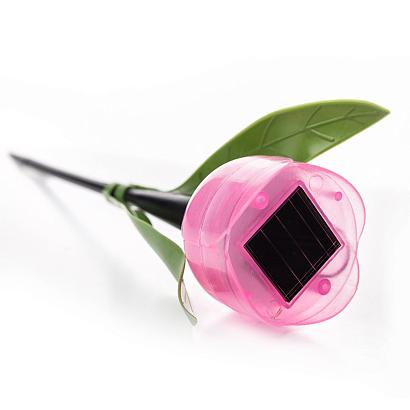 USL-C-451/PT305 PINK TULIP Садовый светильник на солнечной батарее ,Розовый тюльпан,. Белый свет. 1*LR аккумулятор в/к. IP44. TM Uniel.