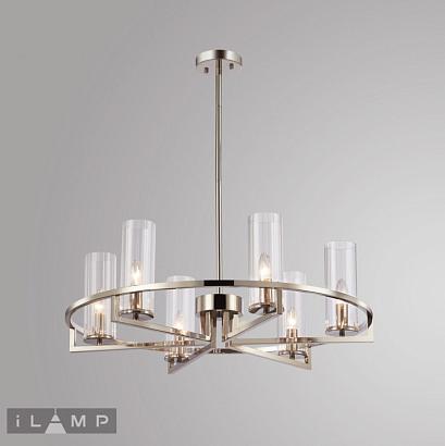 люстра подвесная ilamp evolution 6806-6 nic, доставка по Казахстану 
